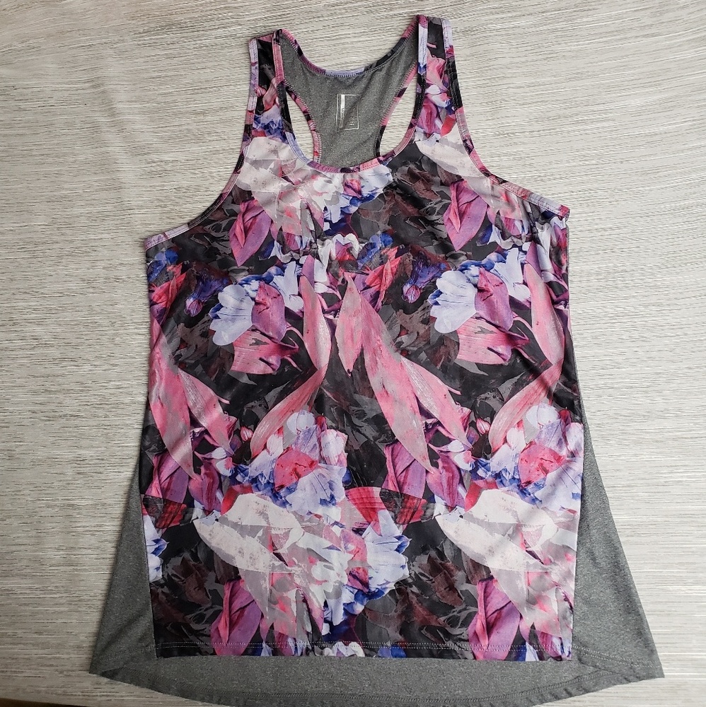 Mondetta Floral Work Out Top Size M
